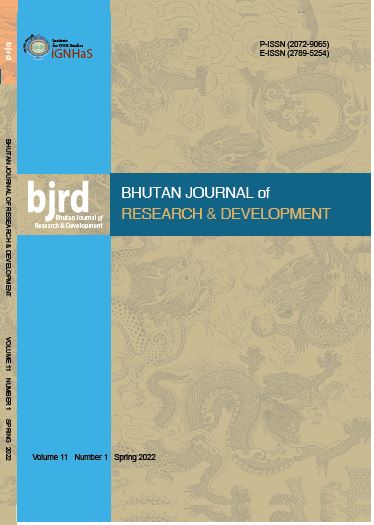 					View Vol. 11 No. 1 (2022): Bhutan Journal of Research and Development
				
