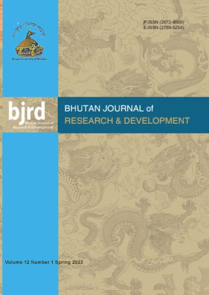 					View Vol. 12 No. 1 (2023): Bhutan Journal of Research and Development(BJRD) Spring Issue
				