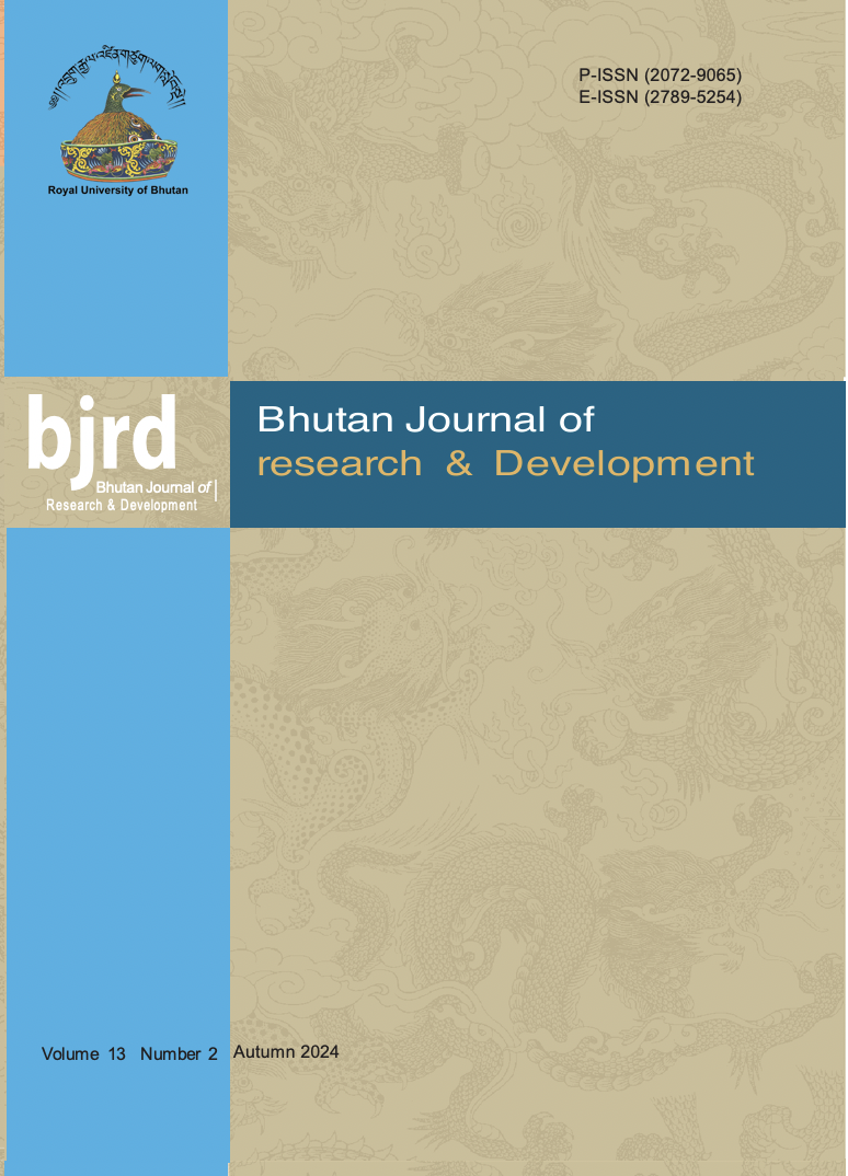 					View Vol. 13 No. 2 (2024): Bhutan Journal of Research and Development  (BJRD) Autumn Issue
				